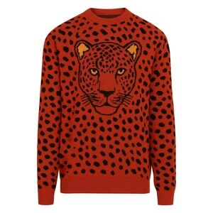 Oxknit Leopard Crewneck Sweater